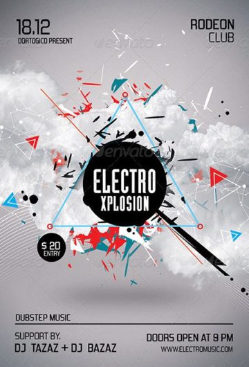 Electro Xplosion - Futuristic Flyer and Poster Design Templates