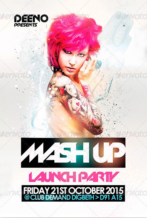 Mash Up Flyer Template PSD Template