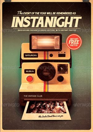 Instanight Retro Flyer Poster Vol. 8