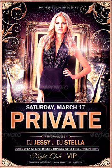 Luxury Private Party Flyer Template