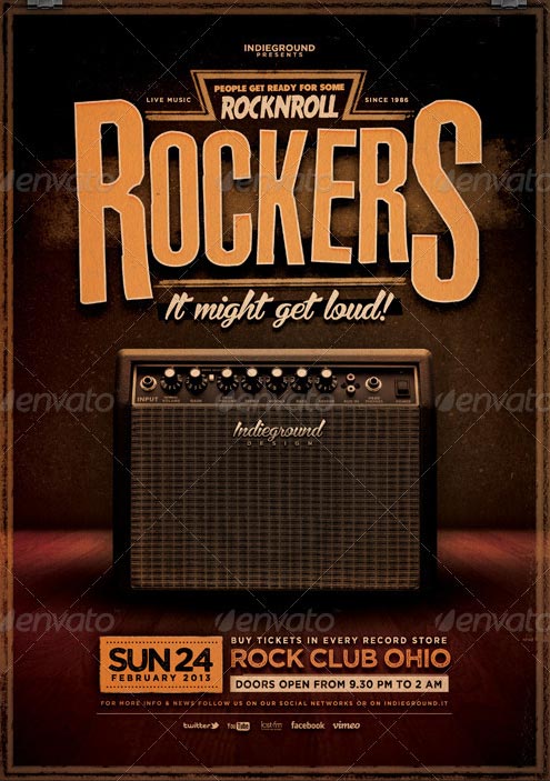 Alternative Rock Flyer and Poster Template