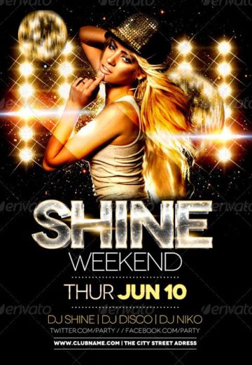 Shine Weekend Party Flyer Template
