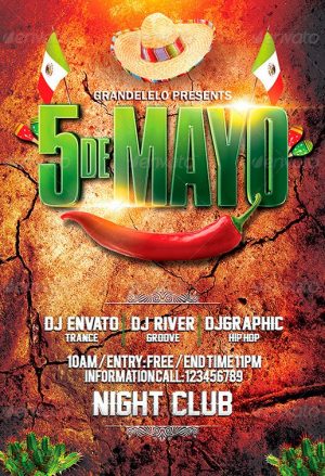 5 de Mayo a Mexican Party Flyer Template