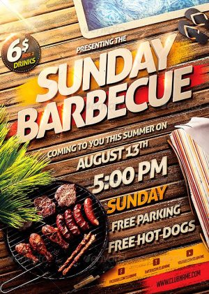Flyer Template Barbecue BBQ Party Flyer Template