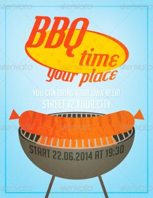 BBQ Flyer Template Great to promote Grill party