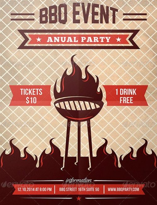 Flyer Template: BBQ Summer Party Flyer Download - FFFLYER