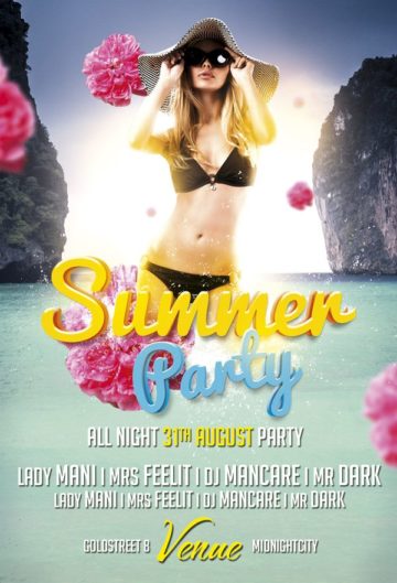 Free Flyer Template - Summer Beach Party