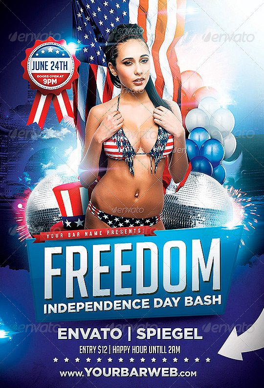 Freedom Memorial and Independence Flyer Template