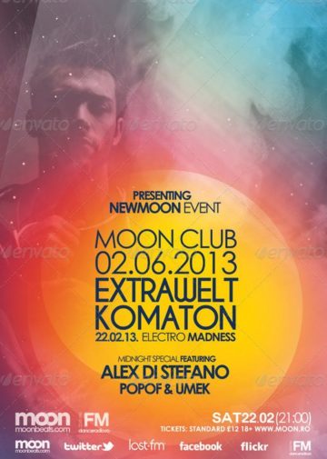 Futuristic Minimal Club Party Flyer Poster Template