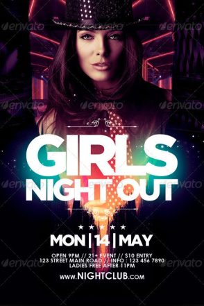Girls Night Out Flyer Template