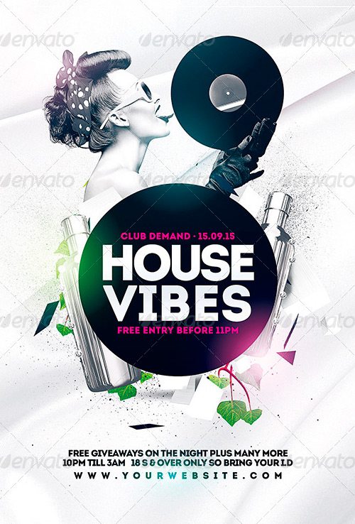 Flyer Template House Vibes Flyer Template