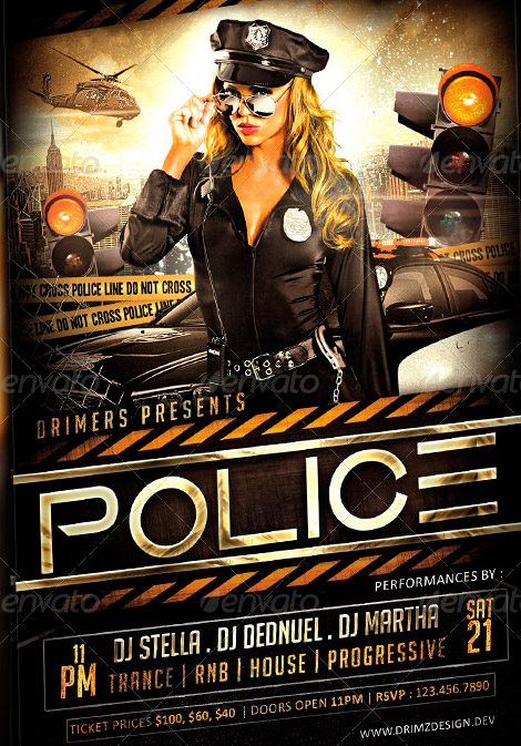 Police Party Flyer