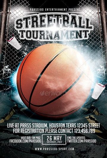 Streetball Tournament Flyer Template