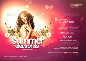 Flyer Template Summer Electro Hits Vol. 01 Flyer Template