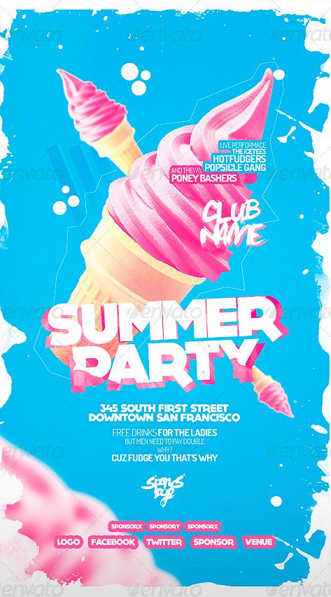 Summer Party Flyer Template