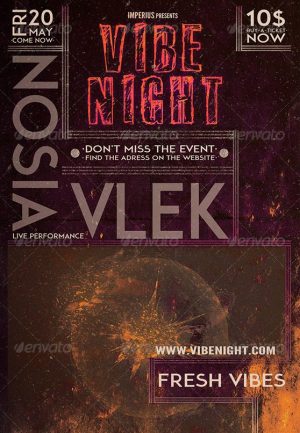 Abstract alternative Vibe Night Flyer Template