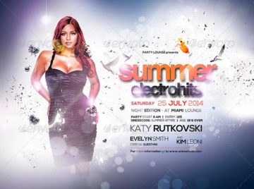 Flyer Template: Summer Electro Hits Flyer Template