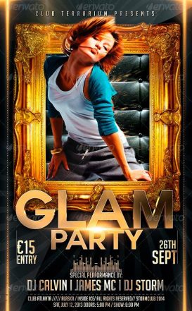 Glam Party PSD Template