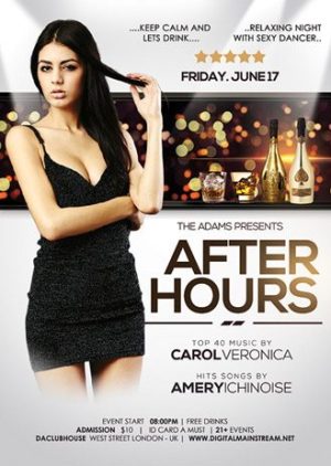 Free Flyer Template: After Hours Party Nightclub Flyer Template