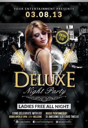Free Flyer Template: Deluxe Night Club PSD Flyer Template