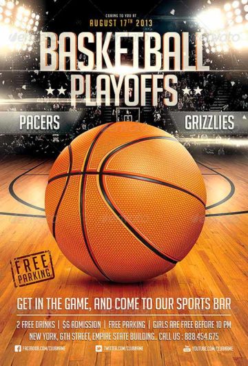 BasketBall Game Flyer Template
