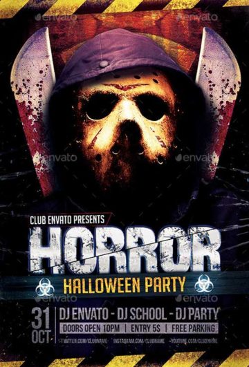 Horror & Biohazard Halloween Party Flyers