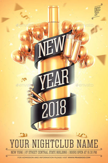 New Year 2018 Flyer Template