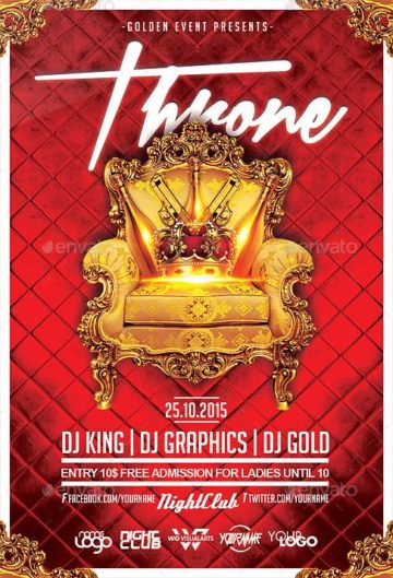 King Royal Gold Flyer Template