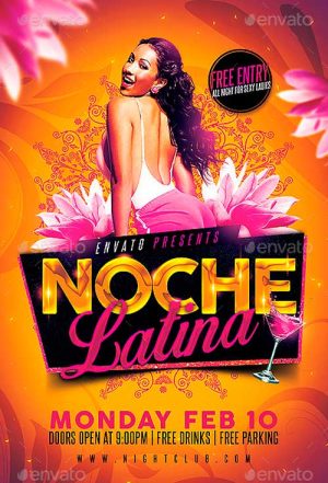 Noche Latina Party Flyer | FFFlyer.com