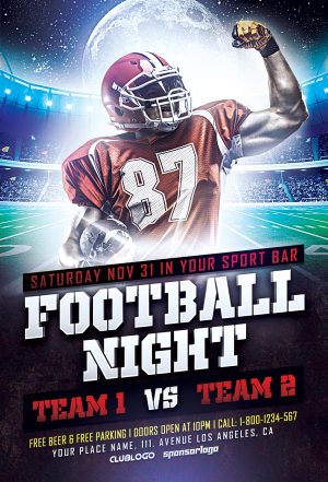 Free Football Sports Flyer Template