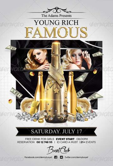 Young Rich And Famous Flyer Template
