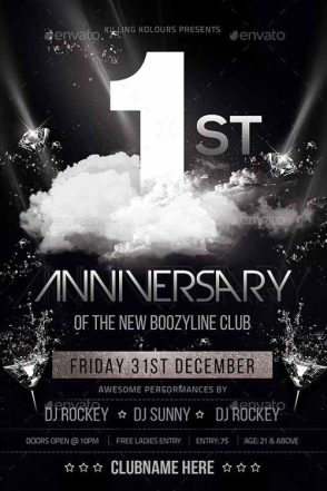 Anniversary Party Flyer Template
