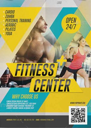 Fitness Center Promotion Flyer Template