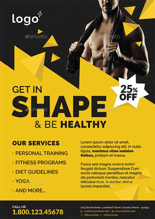 Download the Fitness Gym Flyer Template