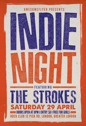 Indie Rock Concert Free Flyer Template