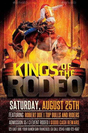 Kings of the Rodeo Flyer Template
