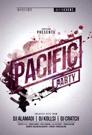 Pacific Party Flyer Template