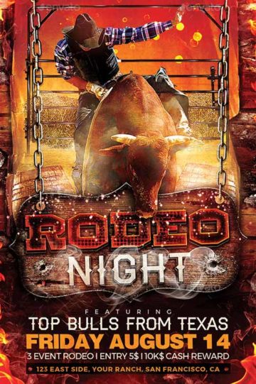 Rodeo Night Flyer Template