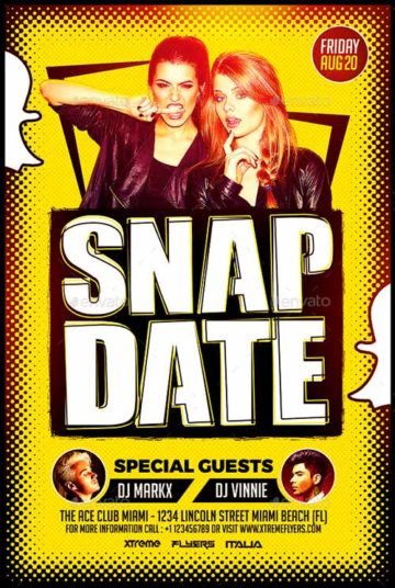 SnapDate Party Flyer Template