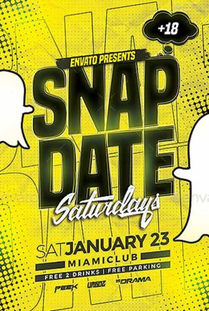Snapdate Saturdays Party Flyer Template