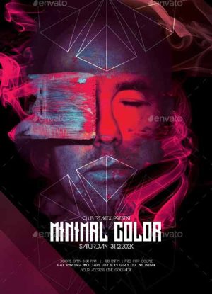 Minimal Color Party Flyer Template