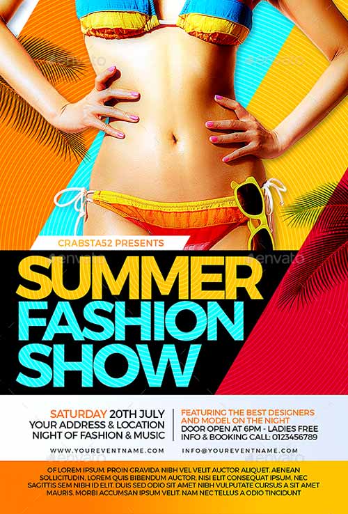 Summer Fashion Show Flyer Template