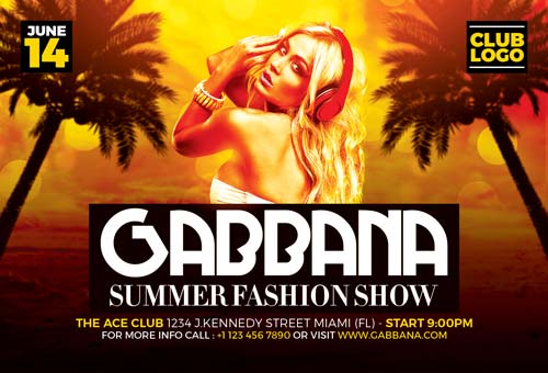 Download the Summer Fashion Show Free Flyer Template