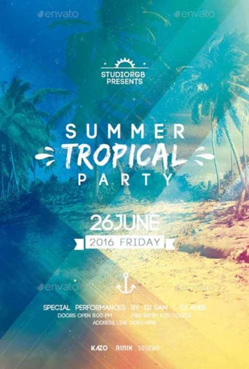 Summer Party Flyer Flyer Template