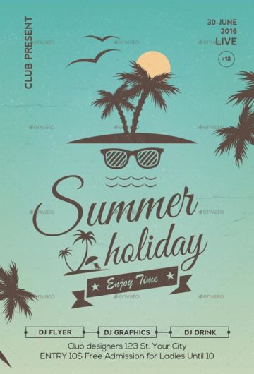 Vintage Summer Party Flyer Template