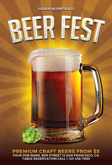 Beer Fest Free Flyer Template