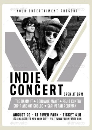 Indie Concert Flyer Poster Template