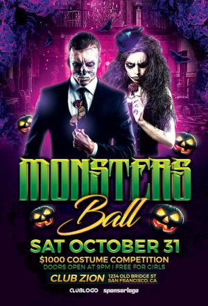 Download the Monsters Ball Flyer Template
