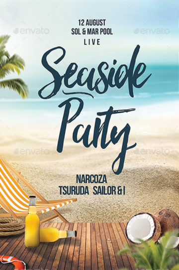 Beach Seaside Party Flyer Template