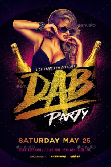 Dab Party Flyer PSD Flyer Template